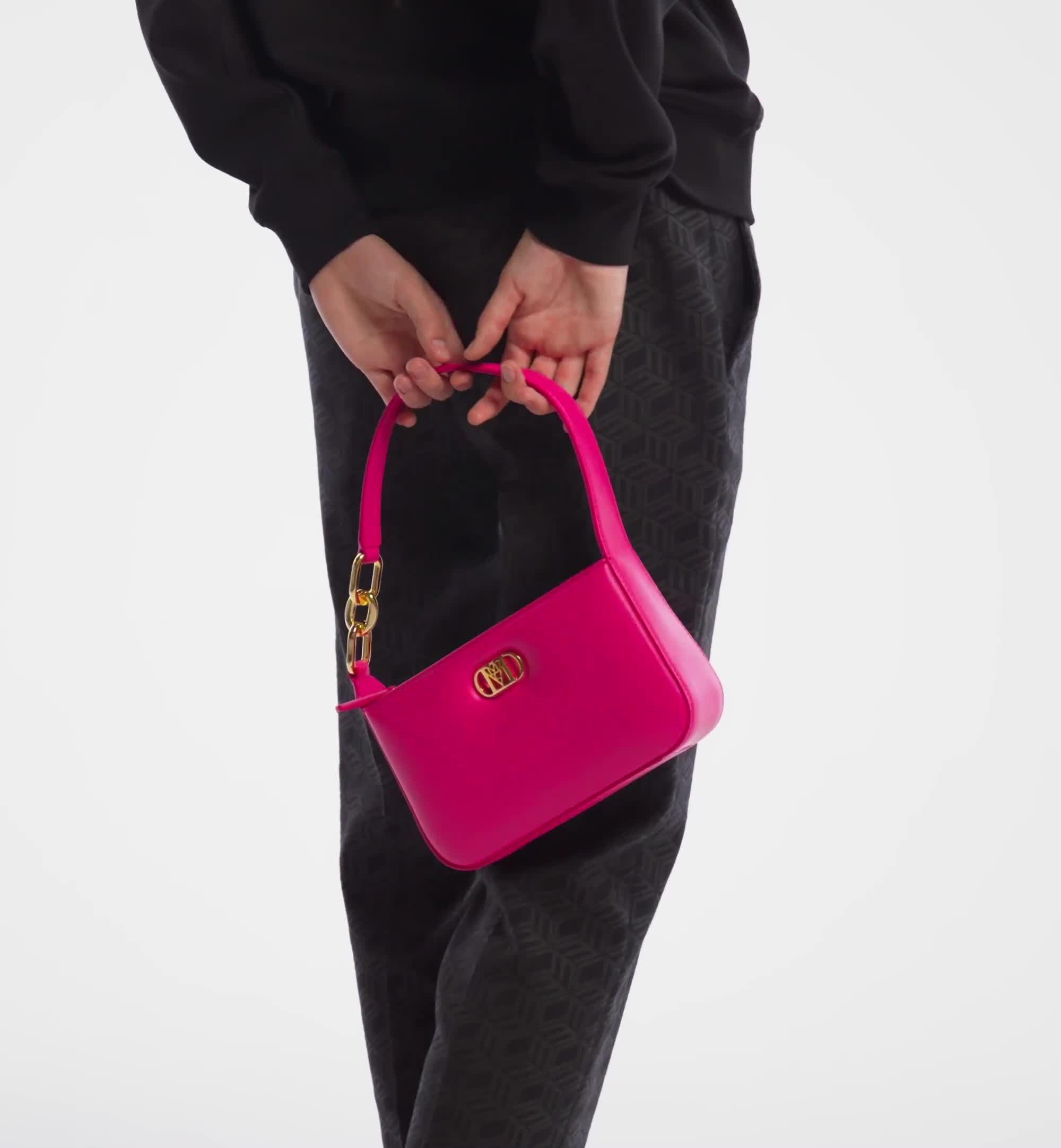Mini Mode Travia Shoulder Bag in Lamb Nappa Leather Pink | MCM ®JP