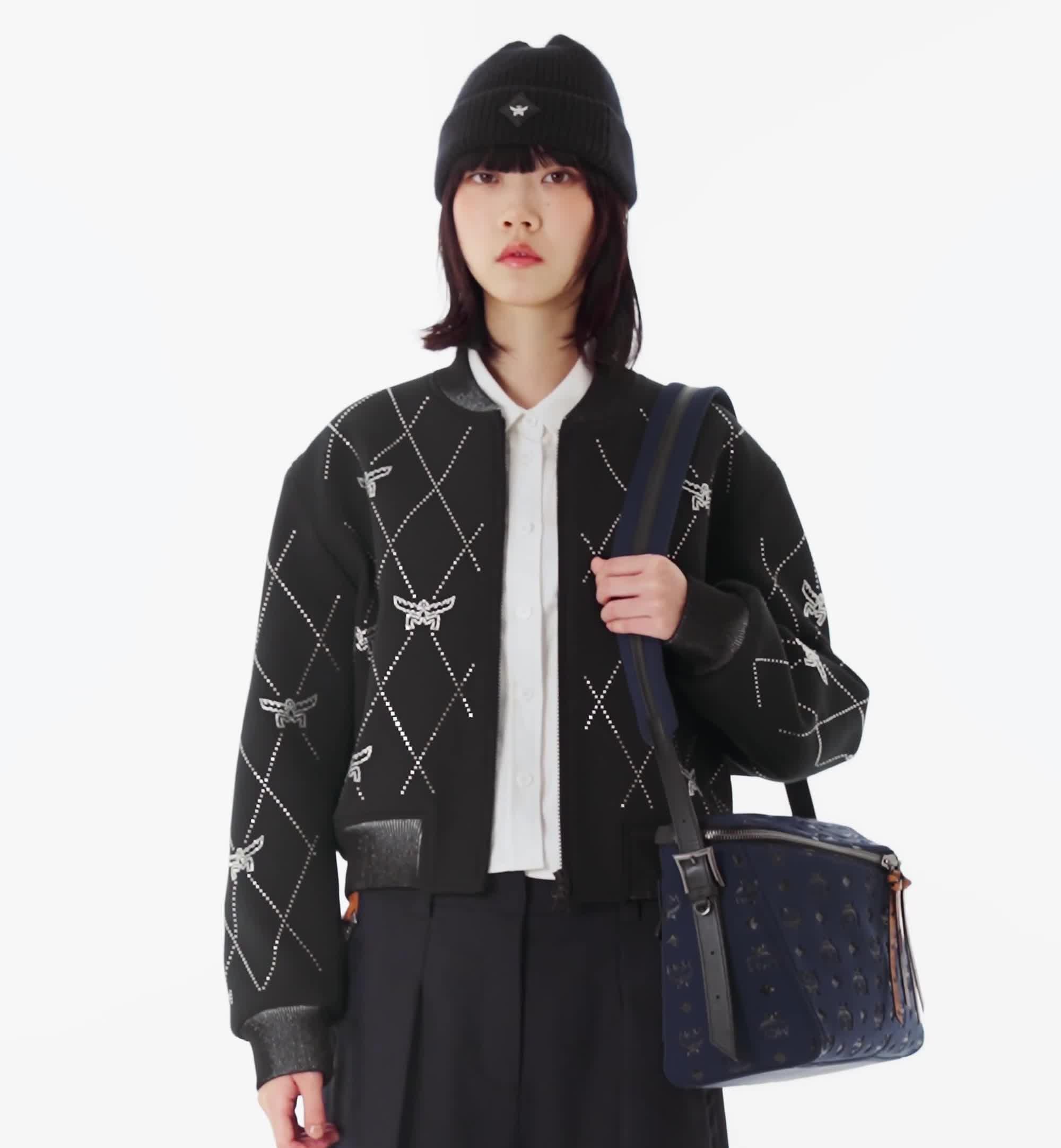 Medium Diamant 3D Shoulder Bag in Monogram Neoprene Blue