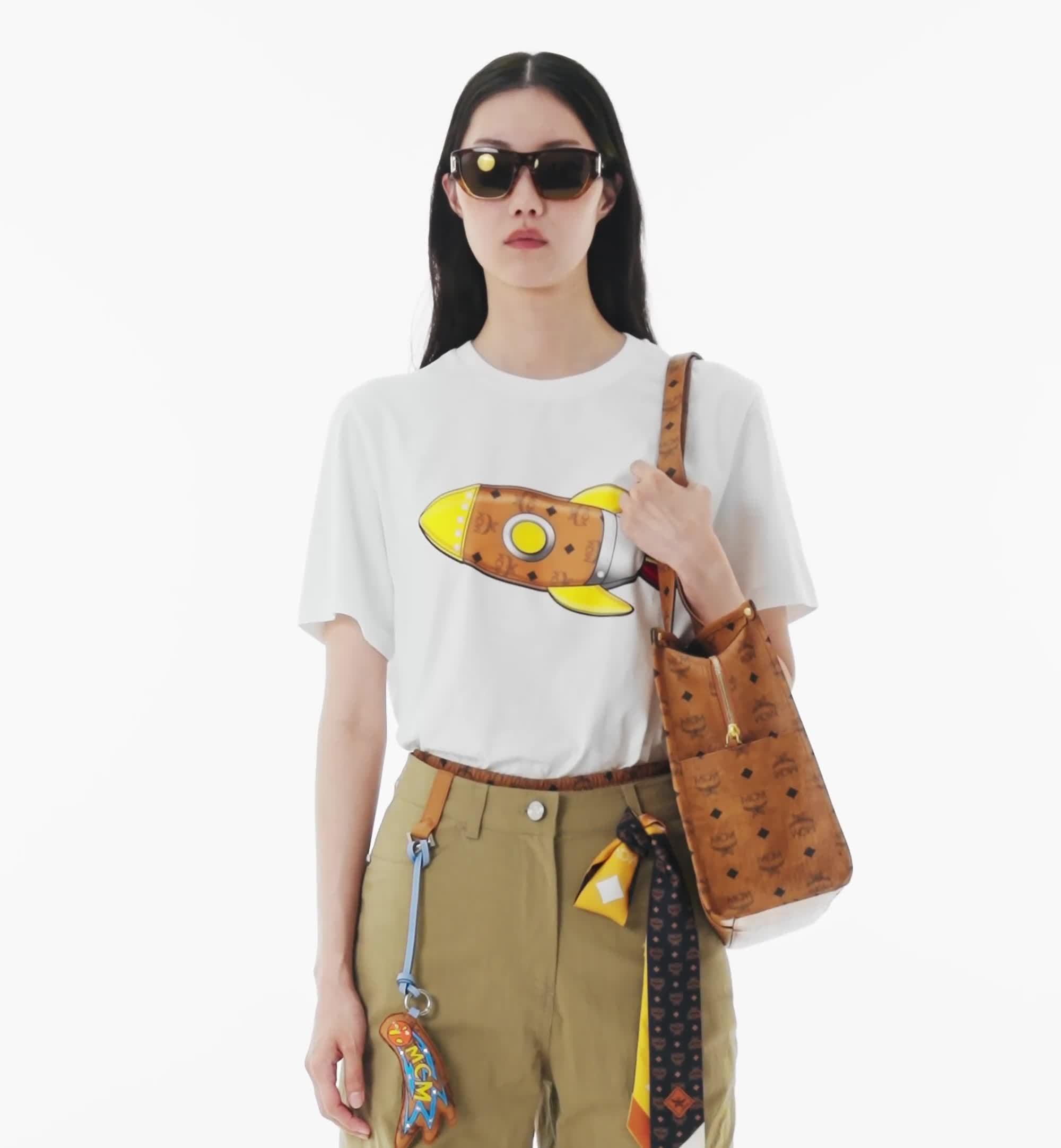 Large Aren School Tote in Visetos Cognac | MCM ®US