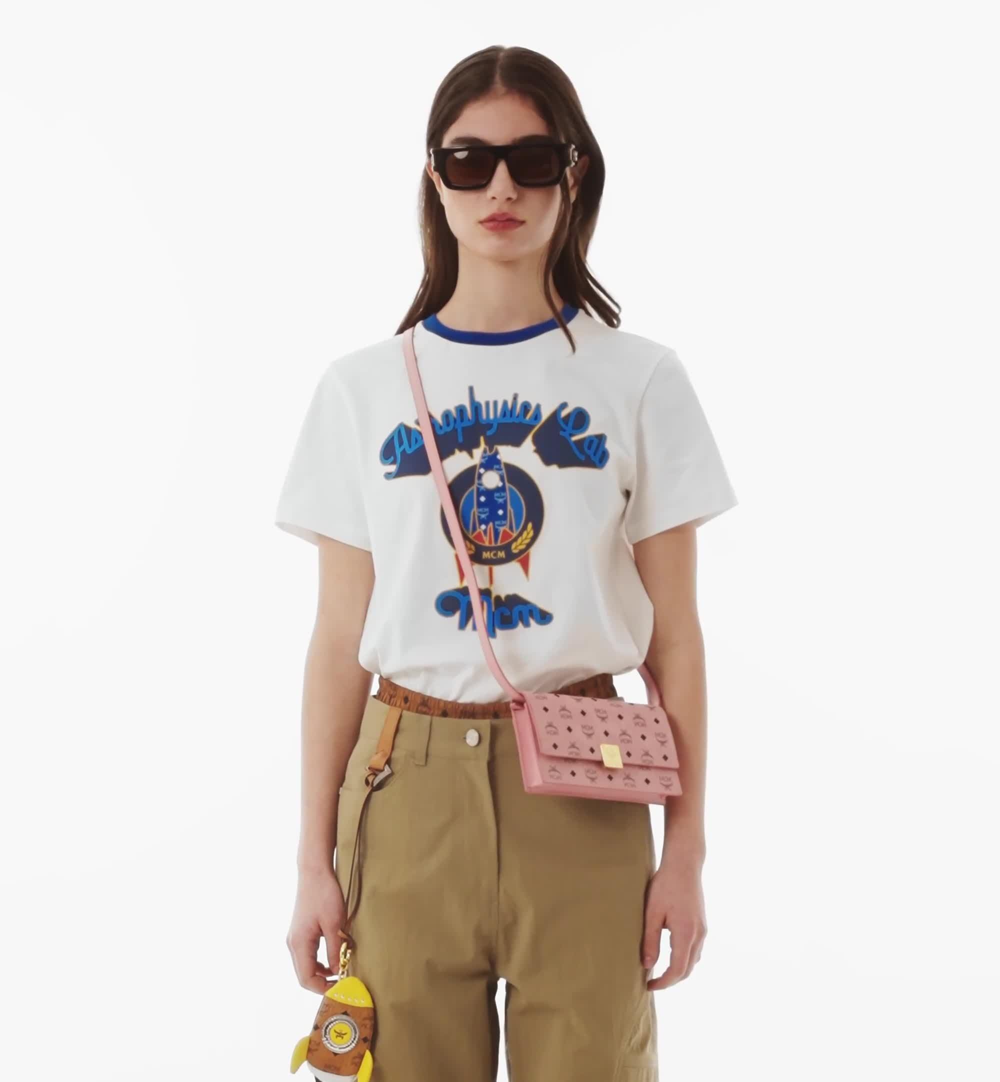 Large AREN ヴィセトス チェーン付きウォレット ピンク | MCM ®JP